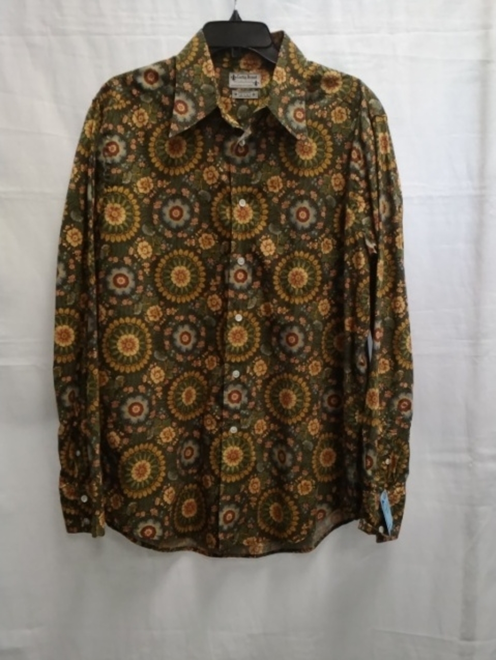 Lucky Brand Olive and Mustard Floral Button-Down Shirt